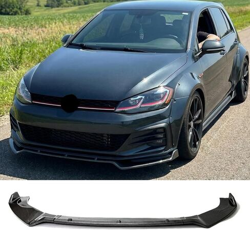Front Bumper Lip Spoiler Splitter Fit for Compatible with Volkswagen VW Golf GTI/Golf R/R-line MK7 7.5 2015-2021 Air Chin Body Kit Accessories in Saudi Arabia