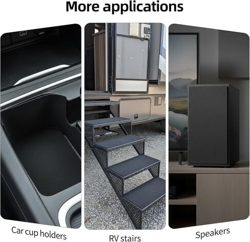 سجادة قماش غير منسوجة، لسجاد صندوق السماعات الفرعي للمنزل، السيارات، المركبات الترفيهية، القوارب، البحرية، الشاحنات وبطانة صندوق السيارة 13 بوصة × 67 بوصة × 2 مم × 2 بكرة، 12 قدم مربع (مطوية) in Kuwait