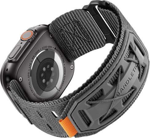 Compatible with Apple Watch Series 10 Band 46mm Men Women, Wide Rugged Tactical Military Nylon Loop Soft Sport Bands for iWatch 49mm(Ultra2/Ultra),45mm(9/8/7),44mm(SE2/SE/6/5/4),42mm(3/2/1) in Saudi Arabia
