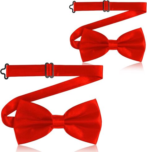 vivinin 2PCS Bow Ties for Men, Adjustable Black Bow Tie, Classic Bow Tie for Weddings, Banquets, Bands, Graduations, Christmas, Celebrations and Any Other Formal Occasions in Saudi Arabia