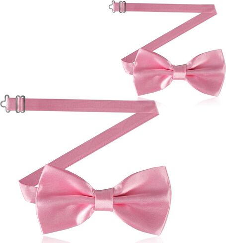 vivinin 2PCS Bow Ties for Men, Adjustable Black Bow Tie, Classic Bow Tie for Weddings, Banquets, Bands, Graduations, Christmas, Celebrations and Any Other Formal Occasions in Saudi Arabia