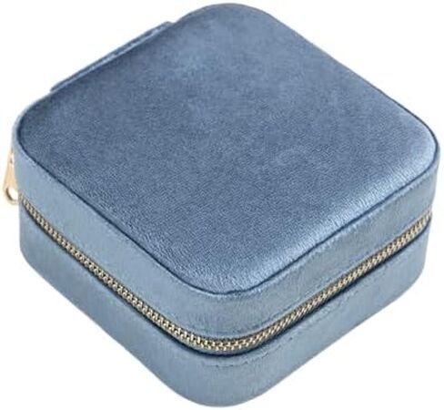 Zoya Jewelry Design Small Travel Jewelry Box Case ، منظم للرجال والنساء ، الصناديق مع الحلقة ، قرط ، تخزين القلادة ، هدية لصندوق المجوهرات المخملية لها ، مثالية للمجوهرات (الوردي) in Kuwait