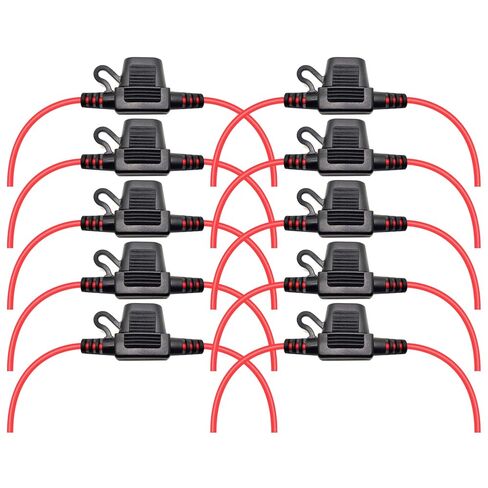 VANTRONIK Waterproof Inline Fuse Holder 3 Pack for MINI ATM Blade Fuse in Vehicle/Boat/RV/Tractor, 16 Gauge AWG Wire 12 Inches Long in Kuwait