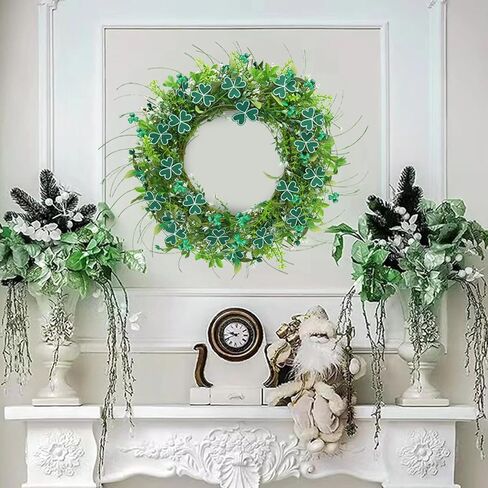 22" Lavender Wreath Spring Wreaths for Front Door Purple Flower Wreath with Green Leaves Farmhouse Wreath for Home Wall Window Porch Summer Garden Decor in Kuwait