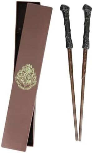 Paladone Harry Potter Wand Chopsticks in Box | Includes 2 Chopsticks & Storage Case | Practical & Magical Harry Potter Dinnerware Gift For Fans in Kuwait