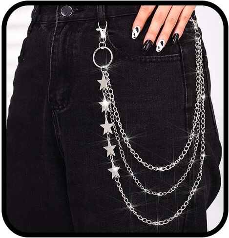 سلاسل السراويل الهيب هوب للرجال سلاسل جان جوت ل pant punk pocket chain chainlics acrylics chainles clit in Saudi Arabia