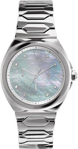 Olivia Burton Lustre Women's Multifunction Watch, Stainless Steel Bracelet, Water Resistant up to 3ATM/30 Meters, Elegant, London-Inspired Design, Gift for Her, 36mm in Kuwait