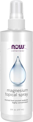 NOW Foods Solutions, Magnesium Topical Spray, from the Ancient Zechstein Seabed, Highly Concentrated, 8 Fl Oz (Pack of 1) in Saudi Arabia