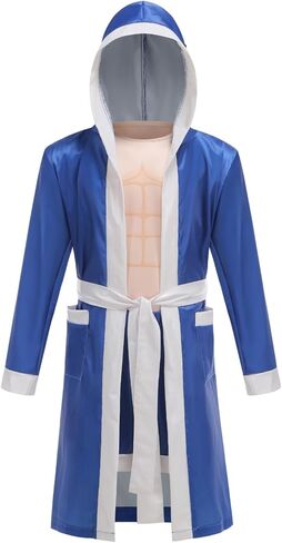 Colorful House Boxing Costume for Boys Hooded Robe with Short Jumpsuit Cosplay Boxer in Saudi Arabia