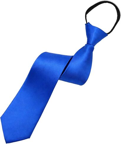 MDSTYLE Pre-Tied Necktie for Men - Solid Color Neck Tie with Adjustable Zipper - Wedding Business Formal Clip on Ties in Kuwait