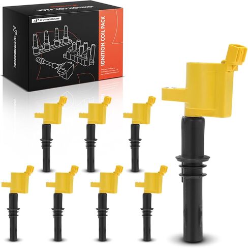 A-Premium 8PCS Ignition Coil Packs Compatible with Ford, Lincoln & Mercury Vehicles - V8 4.6L 5.4L 6.7L 7.3L - Expedition 2008-2014, Explorer 2008-2010, F-Series 2008-2019, Navigator 2008-2014 in Saudi Arabia