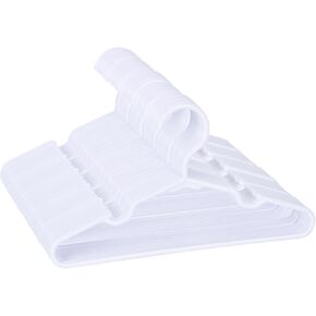 Baby Hangers for Closet - 11.4 Inch 100 Pack Plastic Kids Hangers - Children Hangers & Infant Hangers & Toddler Hangers for Clothes (White) in Saudi Arabia