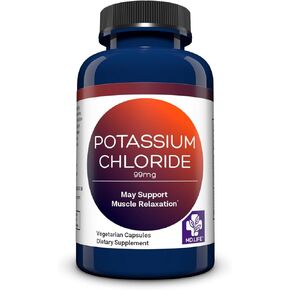 مكمل كلوريد البوتاسيوم من إم دي لايف - تم اختباره معمل طرف ثالث - 99 ملجم 90 قطعة - كبسولات كلوريد البوتاسيوم قد تساعد في دعم وظيفة العضلات وضغط الدم الصحي، مكمل البوتاسيوم النباتي in Kuwait
