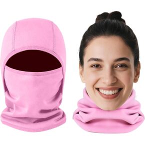 Aegend Kids Balaclava Face Mask Windproof Ski Face Neck Warmer for Cold Weather Outdoor 2 Piece Black&Black in Saudi Arabia