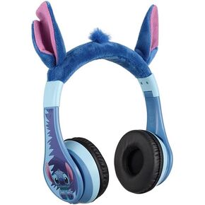 eKids Disney Stitch Bluetooth Headphones, Wireless Headphones with Microphone Includes Aux Cord, Volume Reduced Kids Foldable Headphones for School, Home, or Travel in Kuwait