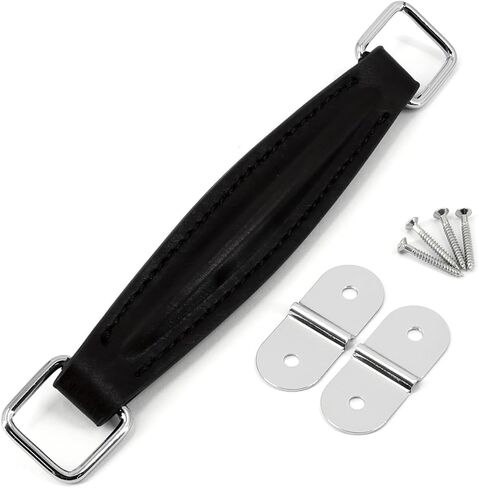 مقبض مكبر صوت الجيتار عتيق، حزام بديل من جلد البولي يوريثان بنمط تثبيت فولاذي داخلي لمكبرات صوت الجيتار (288، أسود 2) in Kuwait