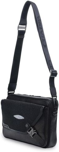 CUADRA | Stingray Leather Messenger Bag, Adjustable Strap BOC28MA Black in Kuwait