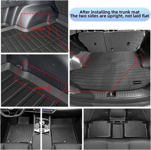 TPE All-Weather Floor Mats Cargo Liner for 2023-2025 Kia Sportage Accessories | Custom Fit for EX, LX, SX Prestige, X-Pro, X-Line (Gasoline), Heavy-Duty, Non-Slip, Black Interior Car Mats in Kuwait