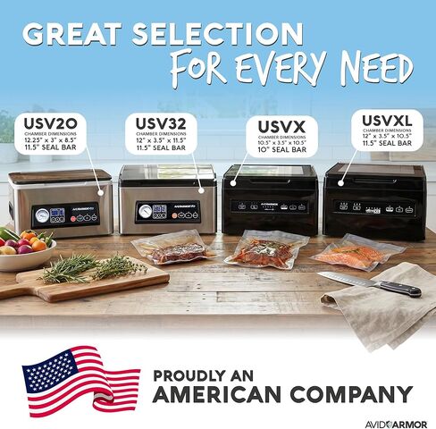 Avid Armor - آلة ختم فراغ الغرفة USV32 Ultra Series، طعام للأطعمة الرطبة، آلة تعبئة ختم اللحوم، مدمجة مع شريط 11.5 بوصة in Kuwait
