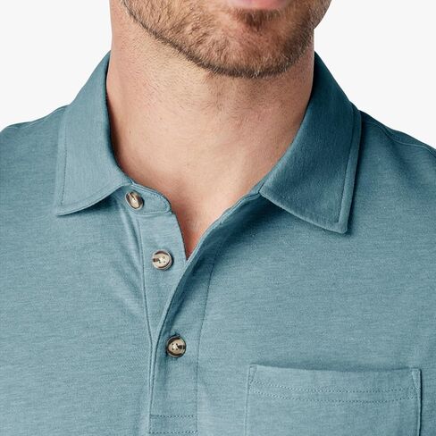 Fair Harbour the Kismet Polo –– Men Transitional Everyday Polo –- وزن النعيم والنسيج Ultrasoft القابل للتنفس ، تمتد 4 اتجاهات in Kuwait