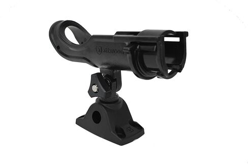Attwood 5009-4 Heavy-Duty Adjustable Rod Holder with Combo Mount, Black Finish in Saudi Arabia