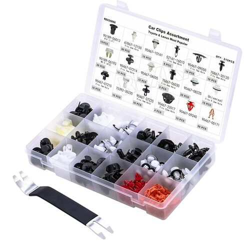 Rexka 367pcs Car Retainer Clips Fasteners Assortment-18 Most Popular Sizes Auto Push Pin Rivets for Toyota Corolla 2014-2019 in Saudi Arabia