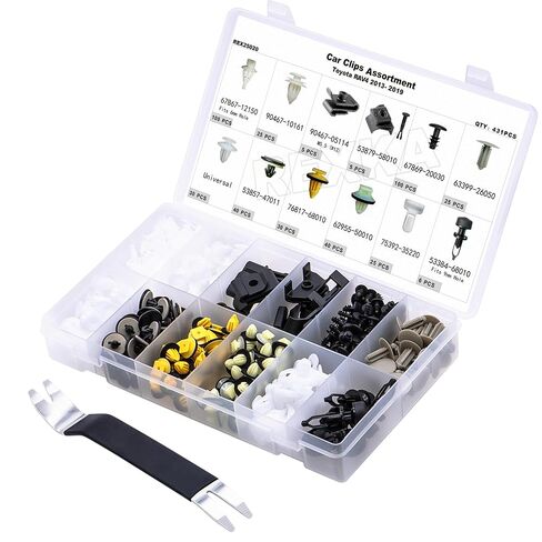 Rexka 367pcs Car Retainer Clips Fasteners Assortment-18 Most Popular Sizes Auto Push Pin Rivets for Toyota Corolla 2014-2019 in Saudi Arabia