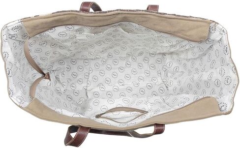 Myra Bag Brown Cowhide Purse - Salt n Pepper Cowhide Purses for Women with Floral Concho, Leather Accents, Zigzag Stitch & Arrow Stitch Design, Grunge Brown Leather Accents, Western Purses for Women in Kuwait