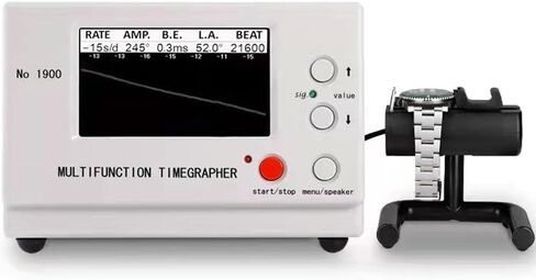 Watch Timegrapher No.1900 Weishi, Multifunctional Watch Tester, Watch Timing Machine for Watchmaker, Watch Calibration Tool with LCD Screen, White in Saudi Arabia