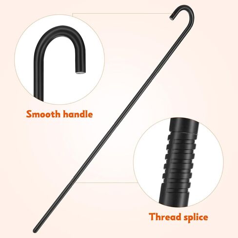 Magician Cane Plastic Magician Crutch Theatrical Cane 1920s Cosplay Cane Magician Show Costume Accessories Black Magician Cane Costume Accessory Cosplay Props in Kuwait