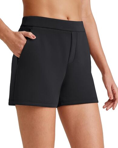 G4Free Women's 4'' Athletic Shorts Elastic High Waisted Workout Running Shorts Summer Casual Shorts with Pockets in Kuwait