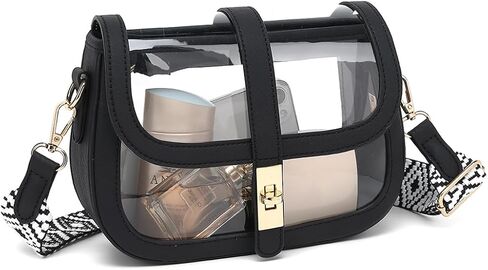 LOXOMU Clear Bag for Stadium Events, Cute Clear Crossbody Bag Stadium Approved, Small Clear Concert Purse for Women in Kuwait