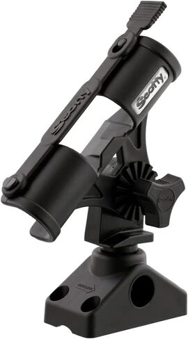 Scotty #265 Fly Rod Holder w/ #241 Side Deck Mount, Black, Small in Kuwait