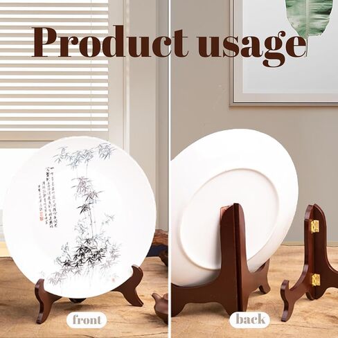 حامل طباعة على طراز Rosewood الأنيق لألواح الطين ، حامل لوحة زخرفية فريدة لعرض مجموعاتك (5 بوصات) in Kuwait