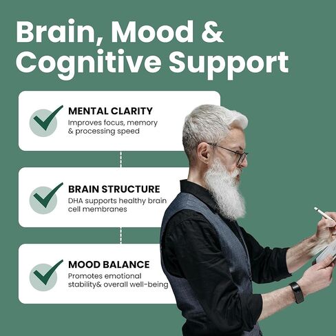 Luma Nutrition Omega 3 Fish Oil Supplement - Extra Strength 2500mg - 2000mg EPA & DHA - Brain and Heart Health - 60 Softgels in Kuwait