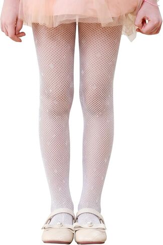 Century Star Girls Lace Stockings Kids Sheer Tights Fishnet Hollow Dance Patterned Pantyhose in Kuwait