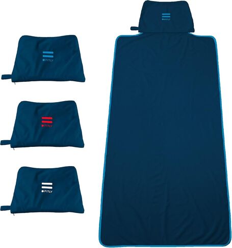 Triple Purpose Towel | Eco-Friendly Plush Bath Towel for Active People | Towel, Seat Cover & Travel Pillow in 1 | Universal Fit Waterproof Seat Cover | Large Bath Towels Perfect Gym Accessory in Kuwait