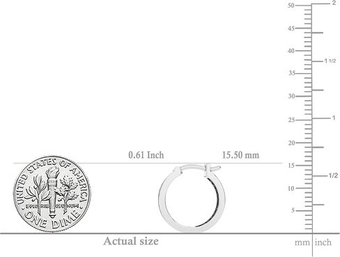 Dazzlingrock Collection 0.38 Carat (ctw) Round Black Diamond Lined Inside Out Hinged Post Hoop Earrings in 925 Sterling Silver in Saudi Arabia