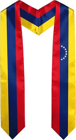 Venezuela Flag Graduation Sash Satin Scarf 72" Stole for Abroad Student International Study Class in Kuwait