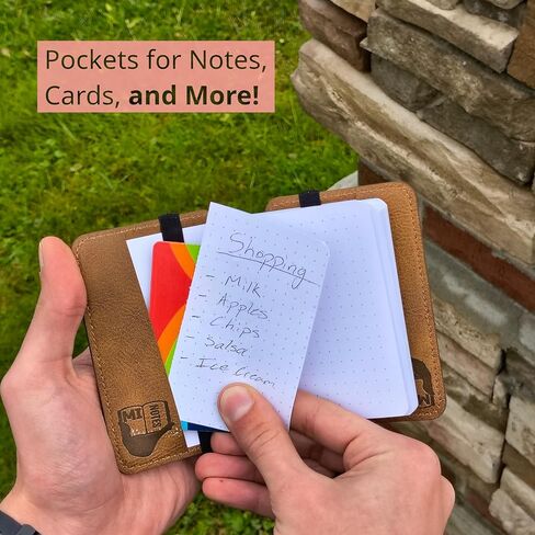 The Microbook - دفتر جيب قابل لإعادة الملء، ورق شبكي منقطة A7، مجموعة دفتر ملاحظات وقلم، غلاف مقوى 3 × 4.25 بوصة، 160 صفحة مجلة جيب قابلة للتخصيص in Saudi Arabia