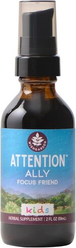 Wishgarden Herbs Attict Ally - التركيز العشبي القائم على النبات ، والانتباه ، والهدوء والتركيز مع Gotu Kola Nettle & Passionflower ، يدعم المراسلة العصبية الأمثل وتغذية الدماغ ، 2oz in Kuwait