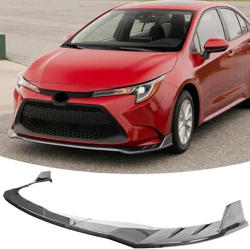 Front Bumper Lip Splitter Spoiler Fit for Toyota Corolla Sedan L/LE/XLE 2020 2021 2022 2023 Gloss Black 3pcs Accessories Air Chin Body Kit in Saudi Arabia