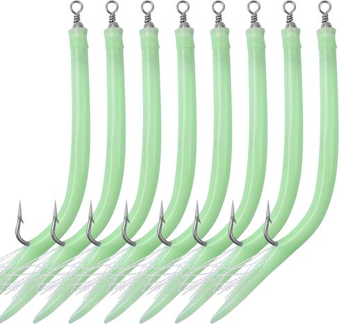 Striped Bass Trolling Tube Lures,Fishing Trolling Tube Teaser Rig with Stainless Steel Hooks Barrel Swivels for Striper Saltwater Game Fish in Kuwait