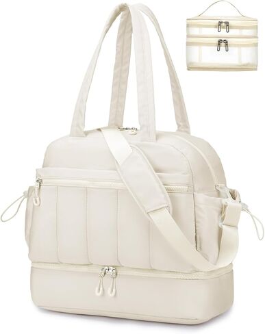 حقيبة القراصنة القراصنة على سفر Bagzy للنساء ، وحقيبة صالة الألعاب الرياضية خفيفة الوزن مع مقصورة الأحذية وجيبًا رطبًا كبيرًا لمستشفى Weekender حمل حقيبة بين عشية وضحا in Kuwait