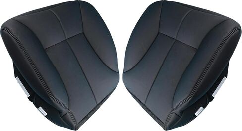 NLQR Black Driver and Passenger Sides Bottom Replacement Microfiber Leather Seat Covers Compatible with Dodge Ram 1500 2500 3500 1998 1999 2000 2001 2002 in Kuwait