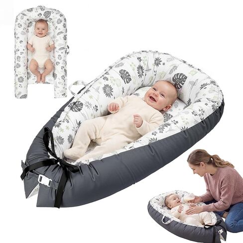 Baby Lounger - Newborn Lounger Cover Months 0-24 Months, Baby Lounger Cover Breathable & Soft Baby Nest Cover Co Sleeping Babies Essentials Gifts,Dock A Tot Portable Infant Lounger Baby Floor Seat in Saudi Arabia