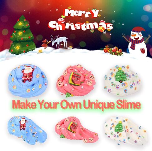 11 Pack Mini Cloud Slime Kit, Cloud Slime with Peachybabies and Unicorn Charms, Scented DIY Slime Supplies for Girls and Boys, Stress Relief Toy, Party Favor, Birthday, Made by Yaobilei in Saudi Arabia