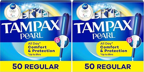 Tampax Pearl Tampons, with LeakGuard Braid, Regular Absorbency, Unscented, 36 Count in Saudi Arabia
