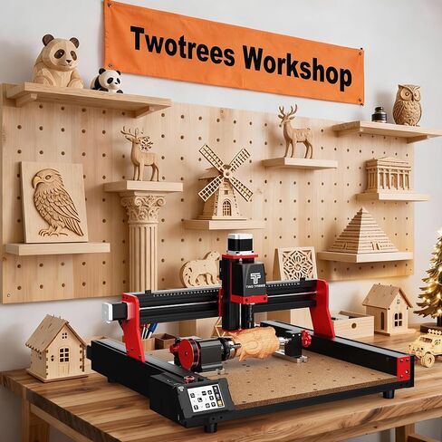 Twotrees TTC450 Pro CNC Router Machine,Upgraded 3-Axis Engraving All-Metal Milling Machine for Wood Acrylic MDF Nylon Carving Cutting in Kuwait