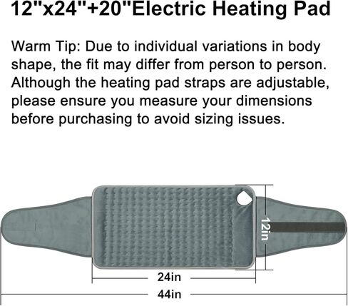 وسادة التدفئة لتخفيف آلام الظهر ، وسادة التدفئة الكهربائية لفترة تشنجات على أكتاف الرقبة مع حزام ، 4 توقيت 6 إعداد الحرارة وإغلاق السيارات ، 12 "x24" +20 "وسادة حرارة رطبة كبيرة لأمي ، أبي in Kuwait